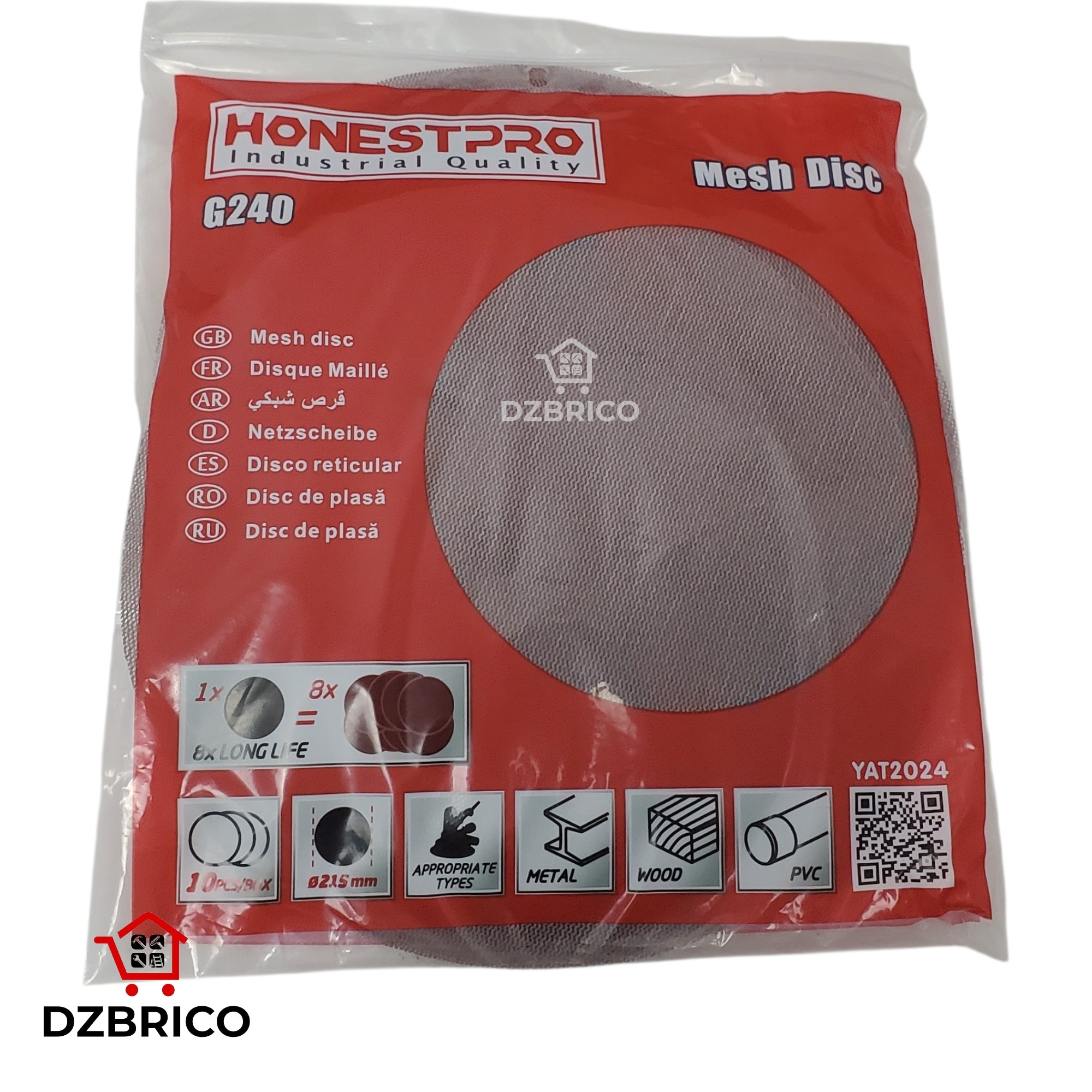 Papier abrasif 240g 10PCS HONESTPRO