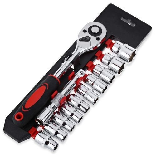 Jeux De Douilles Et Bras Cliquet 1/4" 4-13mm 12pcs SFT