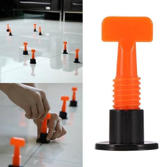 50 Pcs Niveleur De Carrelage Faïence et clé spécial - JAUNE - SFT