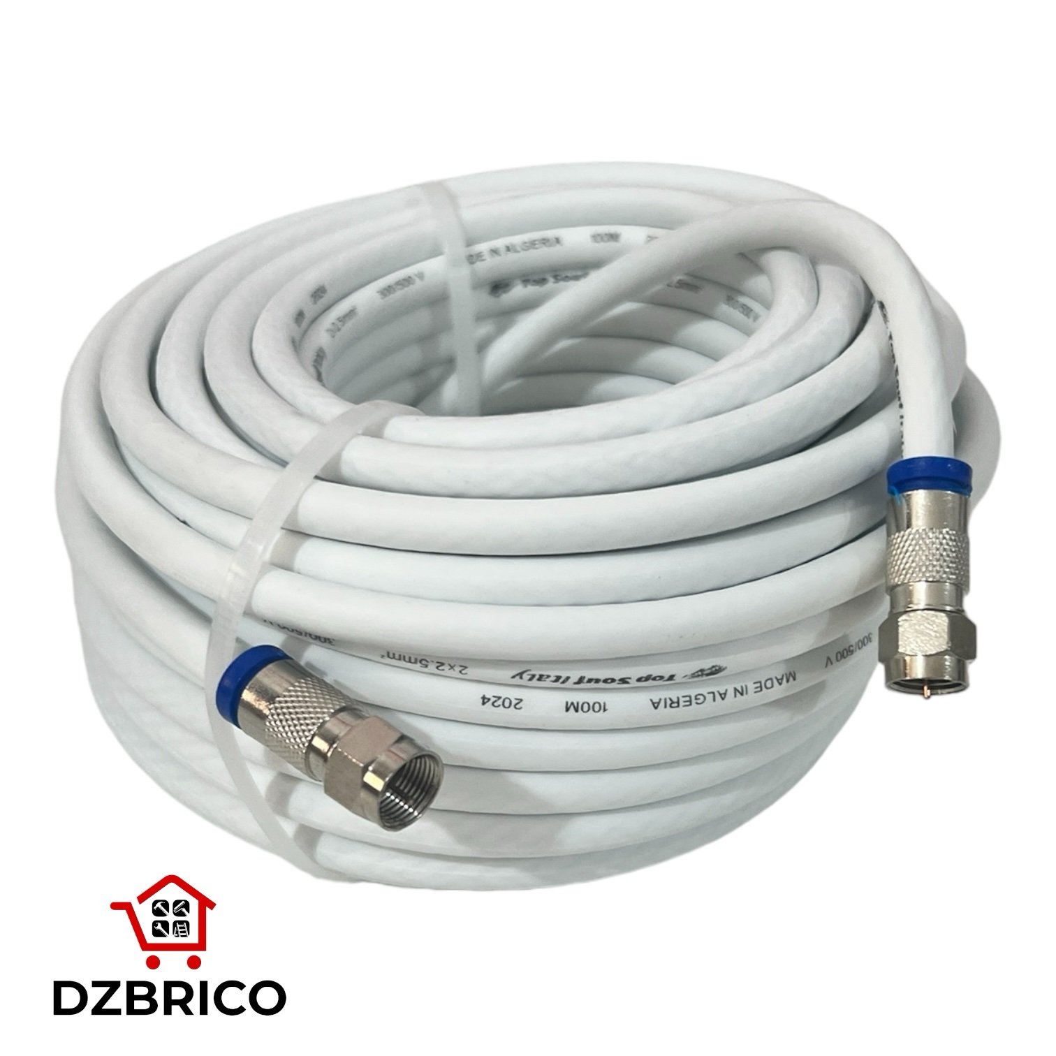 Câble Antenne TV Blanc 10M topsouf