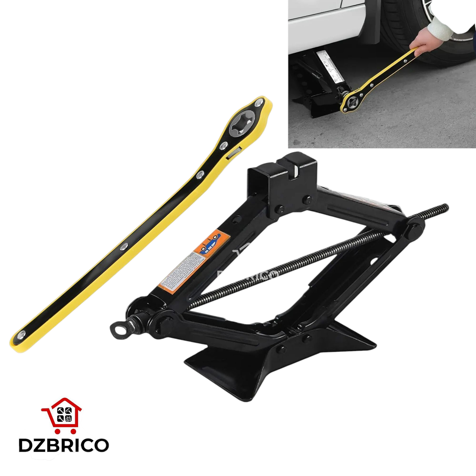 Cric de voiture a Manivelle et cliquet 2 Ton SFT