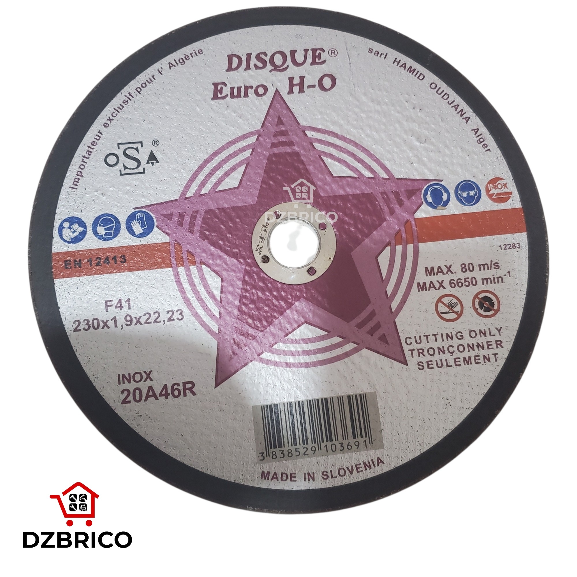 Disque a couper acier 230×1,9×22,23 EURO-HO