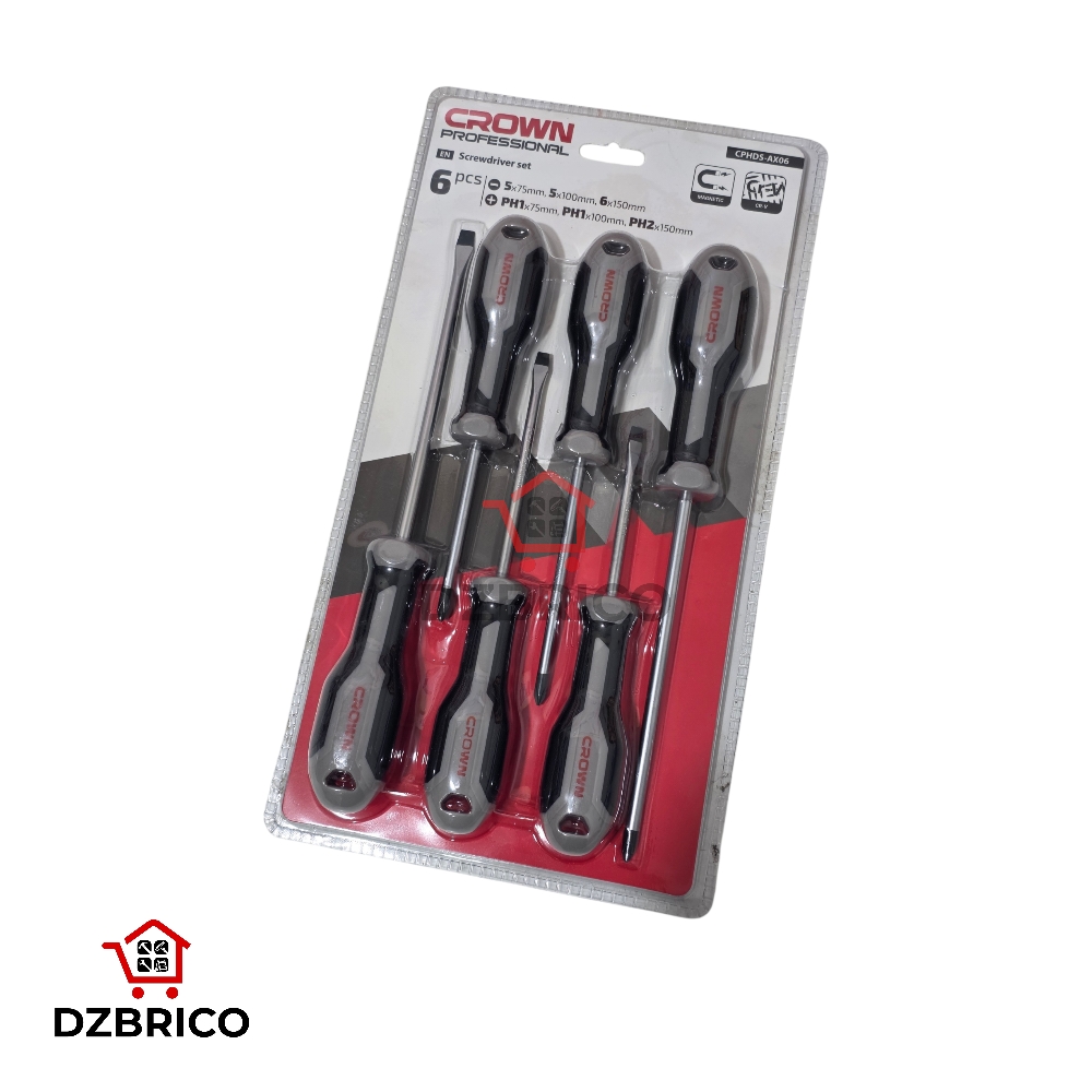 Jeux de tournevis 6 Pieces CPHDS-AX06 CROWN