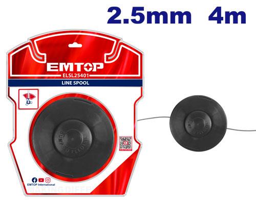 Bobine fil debrousailleuse 2.5mm 4M elsl25401 EMTOP