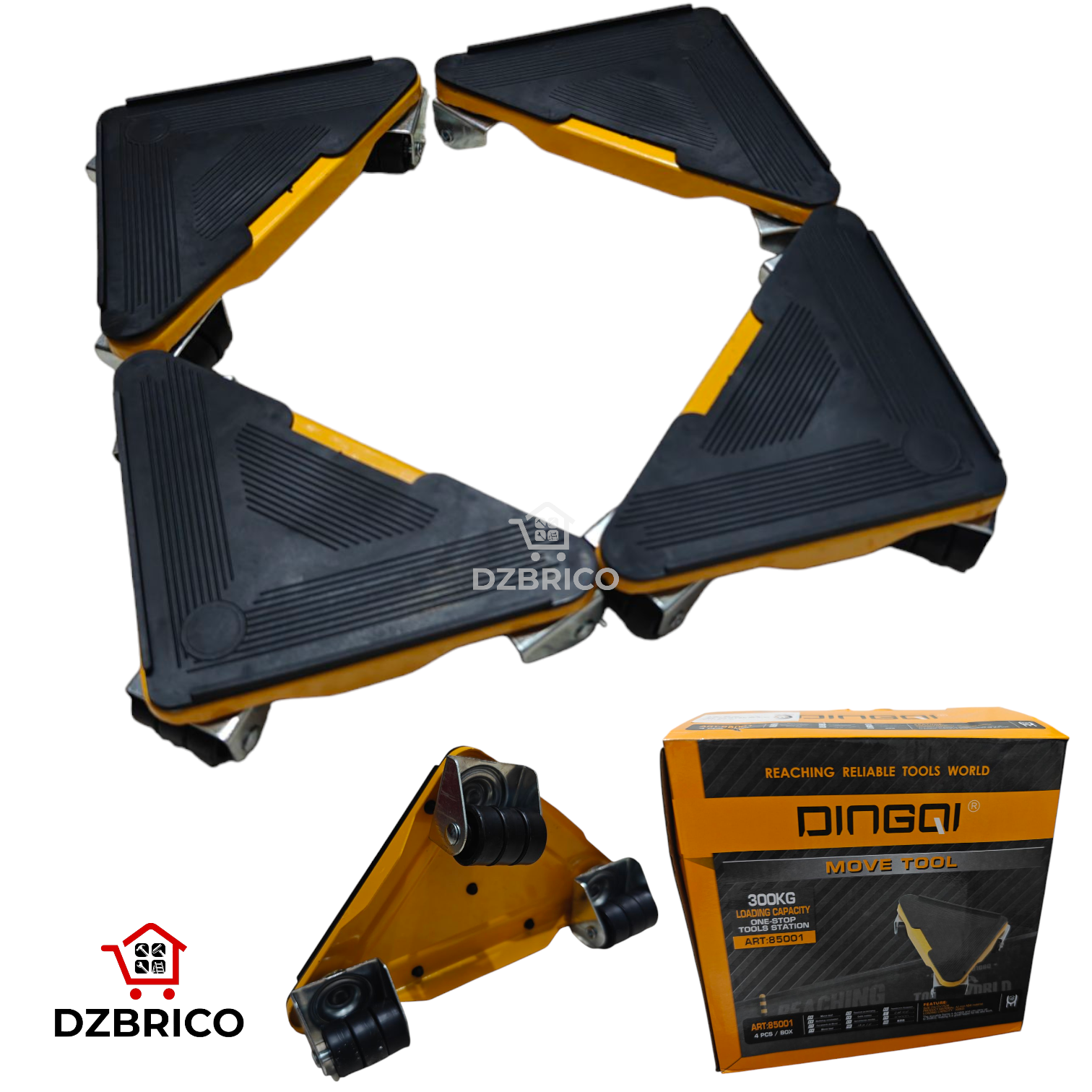 Support de réfrigérateur et machine à laver roulant 4pcs DINGQI / ABC SFE