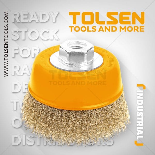 Brosse Métalique Avec Ecrou 75mm TOLSEN