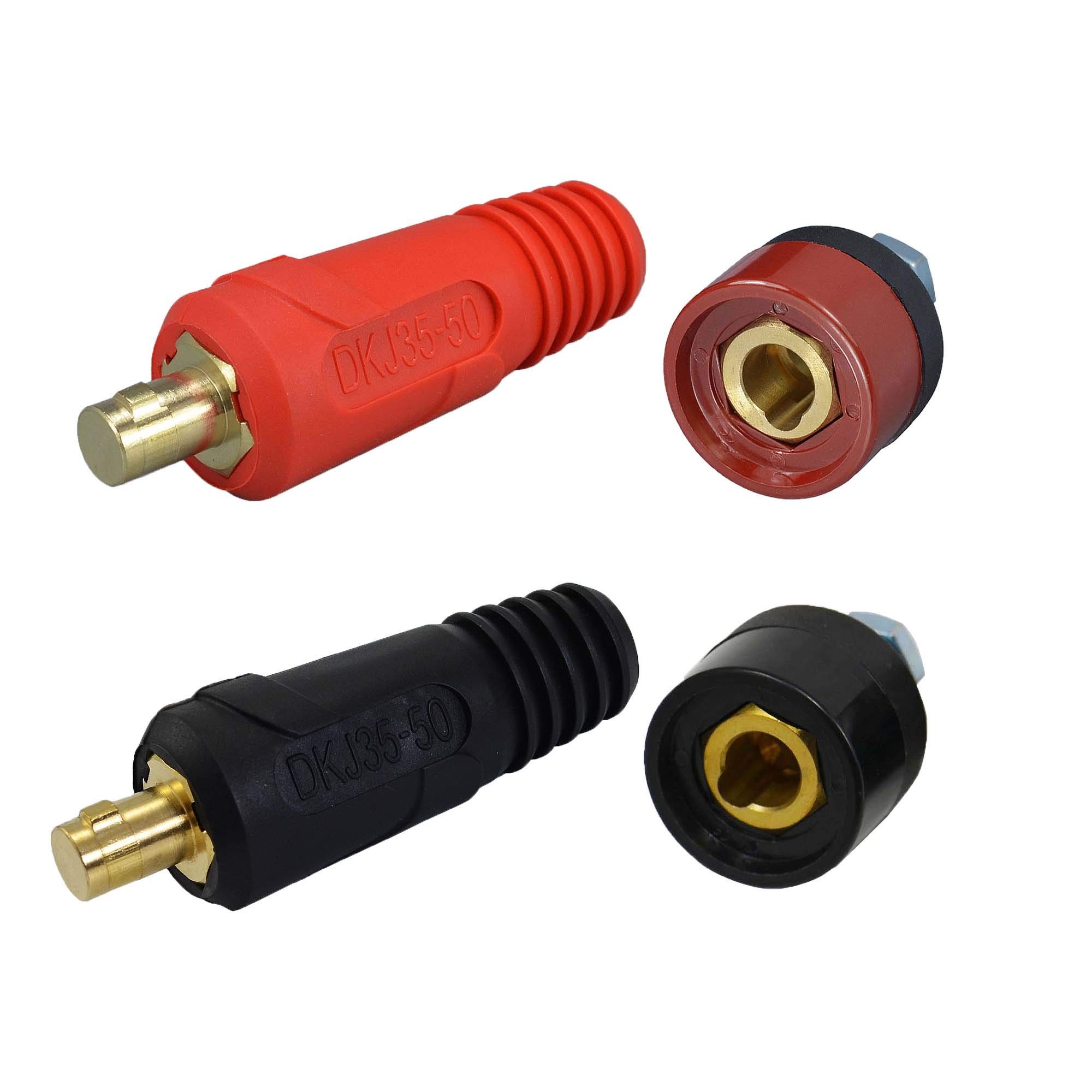 Connecteur de Soudage DKJ50-70 ,Couleur Rouge et Noire 4 pièces