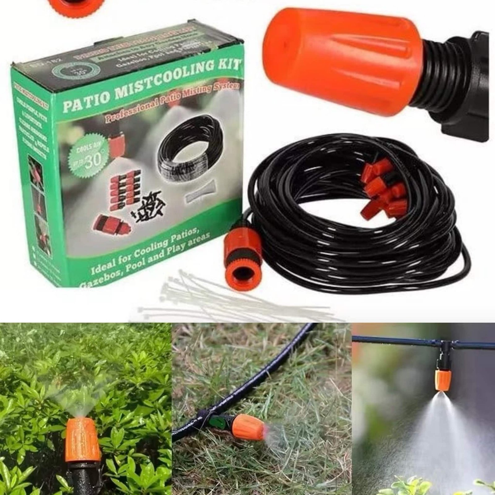 Kit D'arrosage automatique a micro broches et brumisation terrain 10M et 10buses SFT