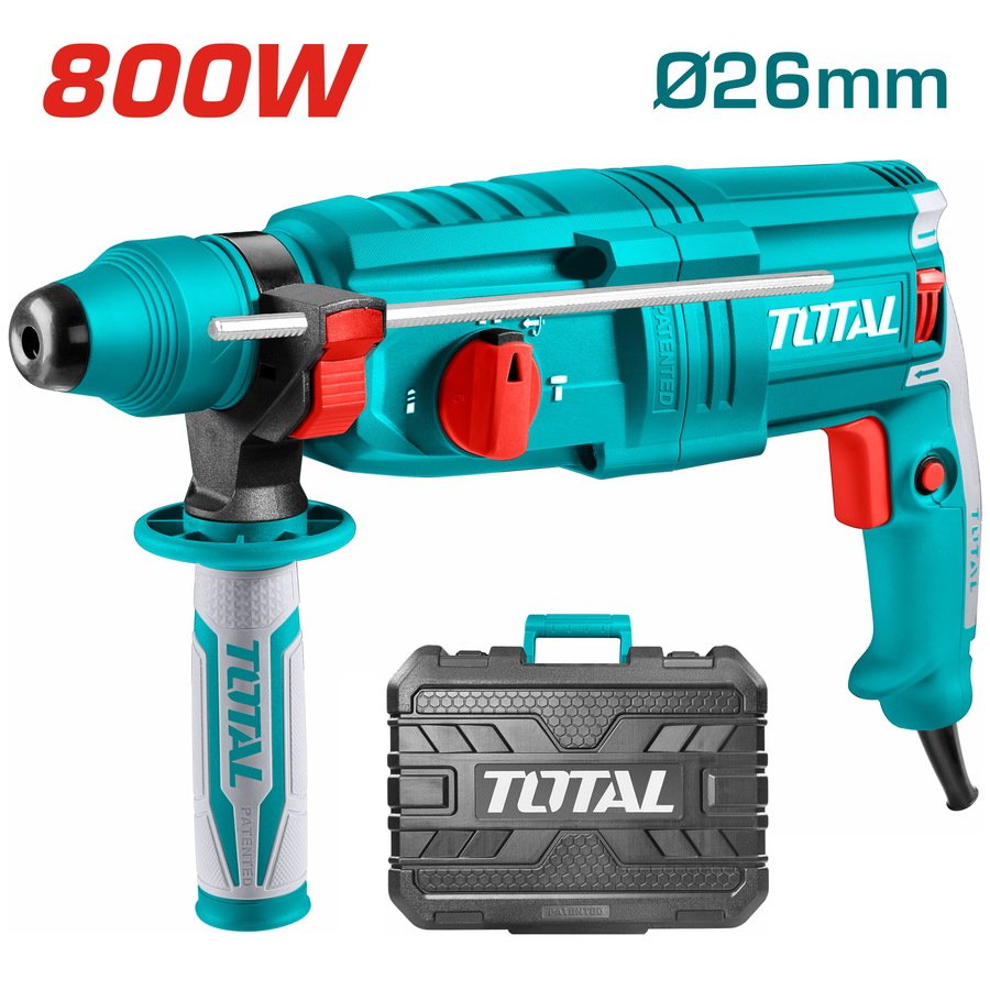 Marteau perfarateur 800W double mandrin TOTAL